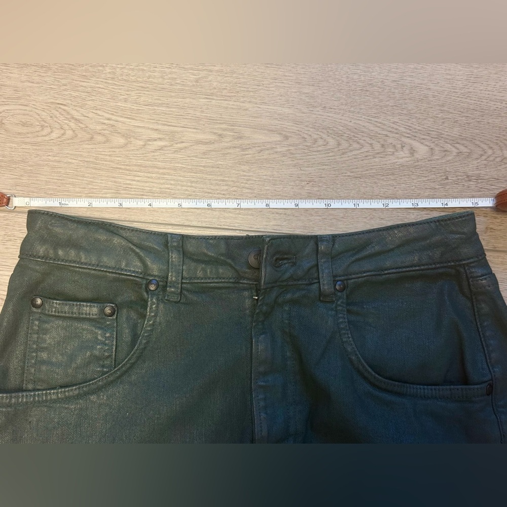 Pilcro Antropoligie Dark Green Coated Pencil Skirt - Picture 14 of 14
